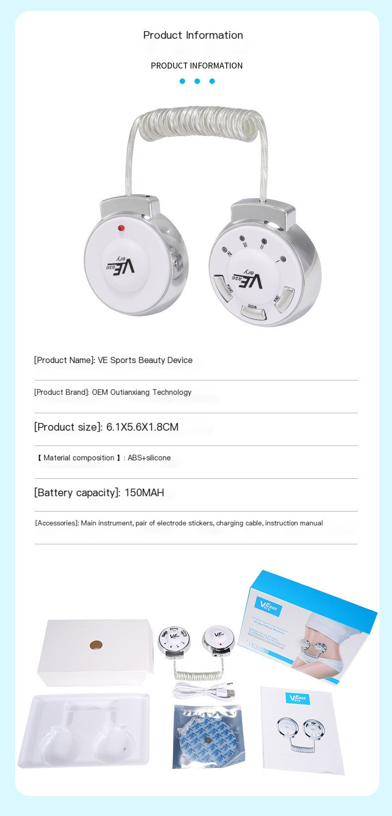 VE Body Shaping Waist Massager for Home Fitness