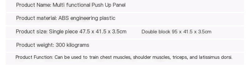 Multipurpose Push-Up Board for Beginners (W Shape)