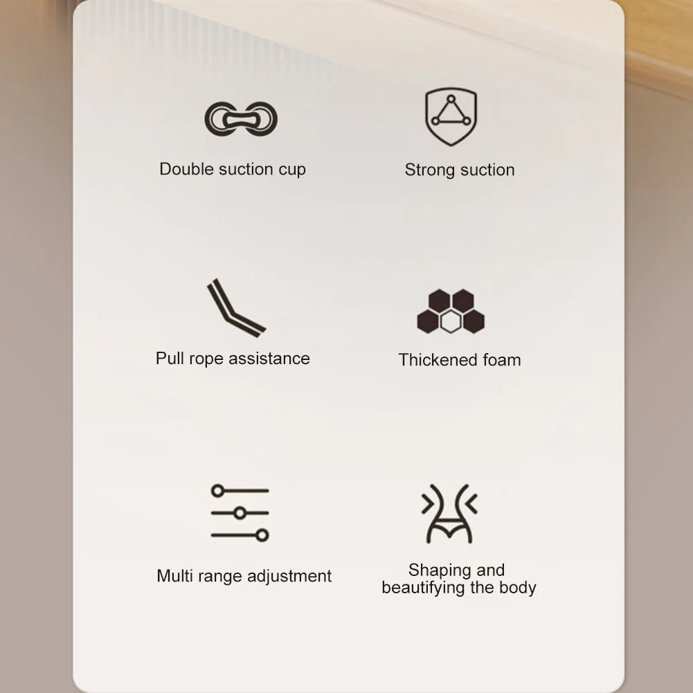 Sit-Up Assistant for Home Fitness with Suction Fixation