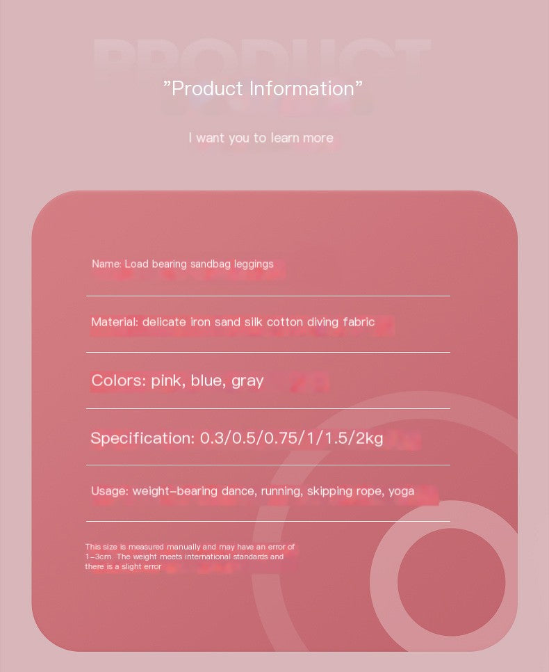 Weighted Leg Sandbags for Dance & Training (Unisex)