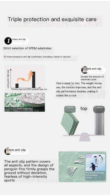 TPE Folding Yoga Mat for Napping and Relaxation